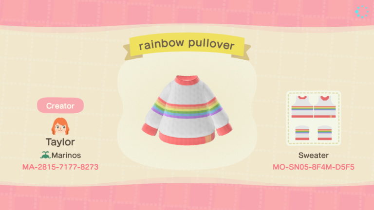 rainbow pullover