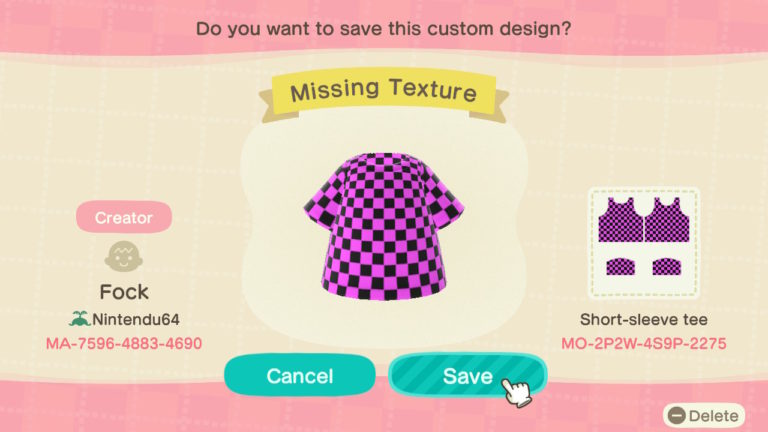 Missing Texture