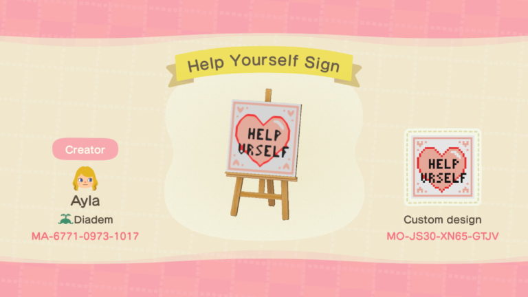 Help Yourself Sign